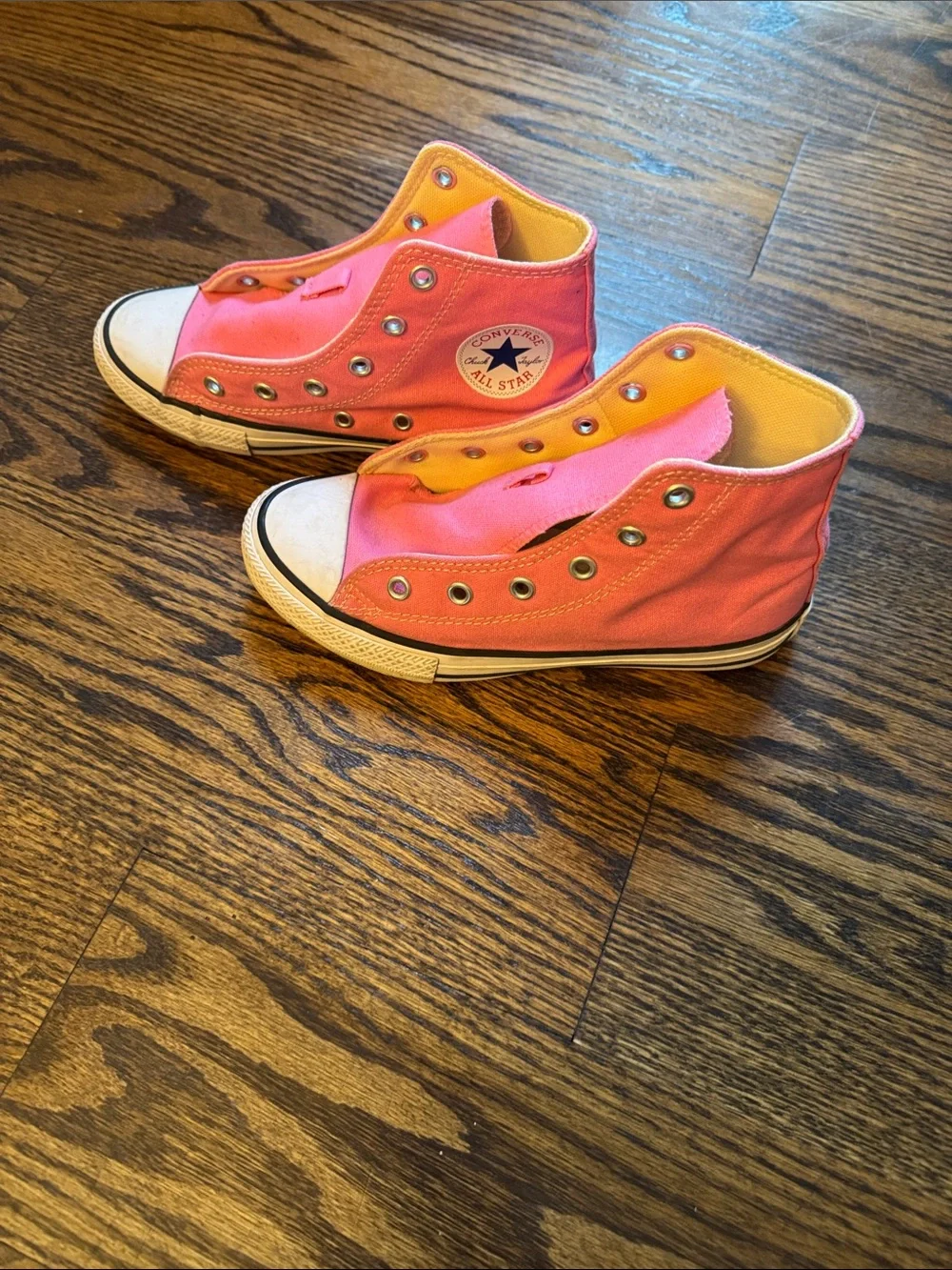 Converse Low Top Slip-On Sneakers - Pink and White